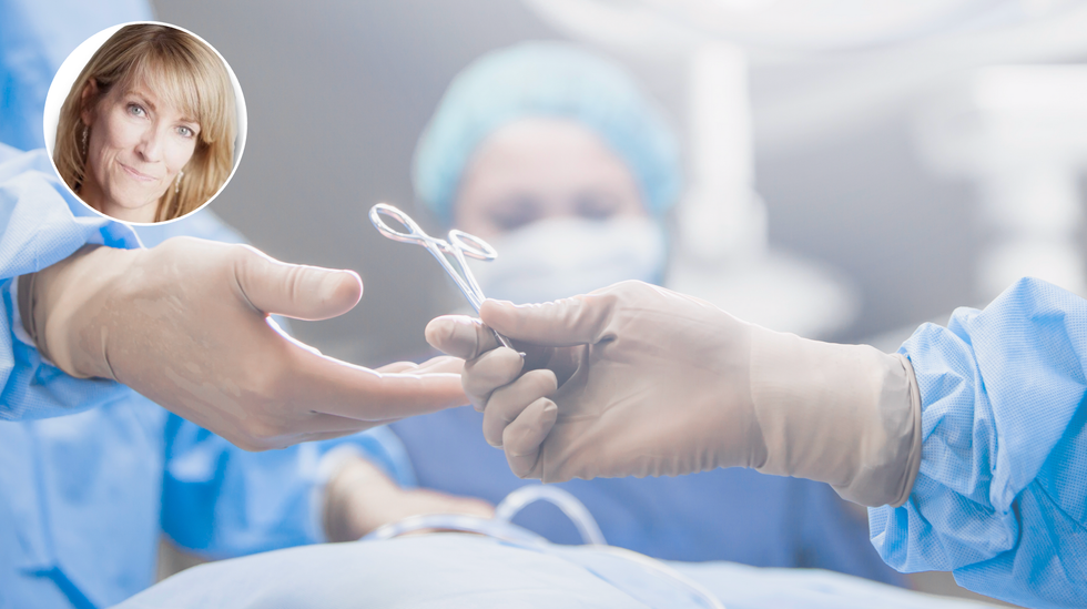 Renee Hoenderkamp (left) Surgery (right)