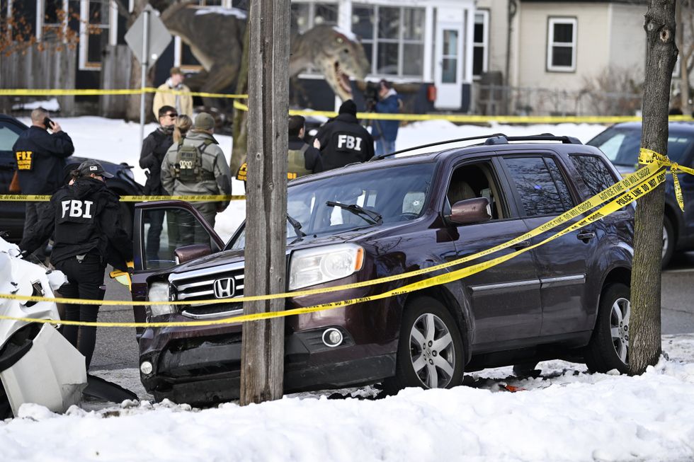 Renee Nicole Good's crashed SUV following the shooting