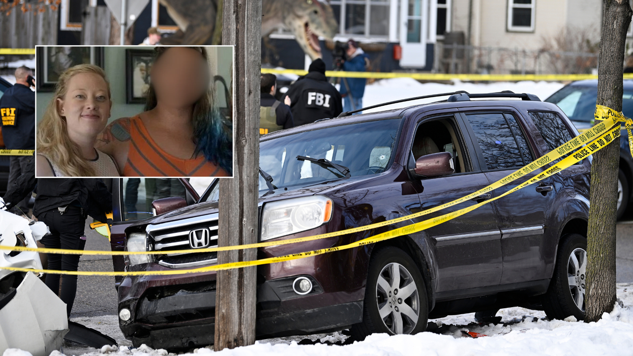 Renee Nicole Good's crashed SUV following the shooting