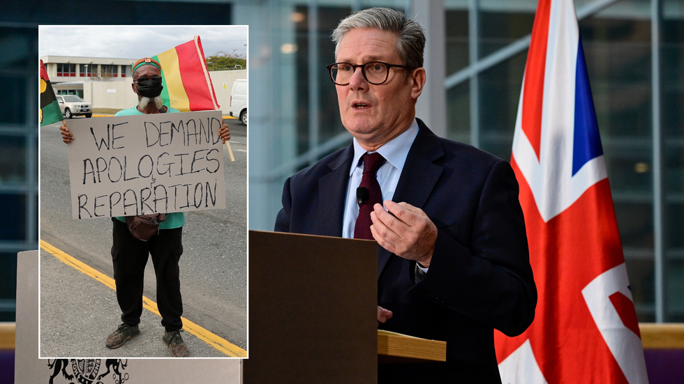 Reparation protester/Starmer