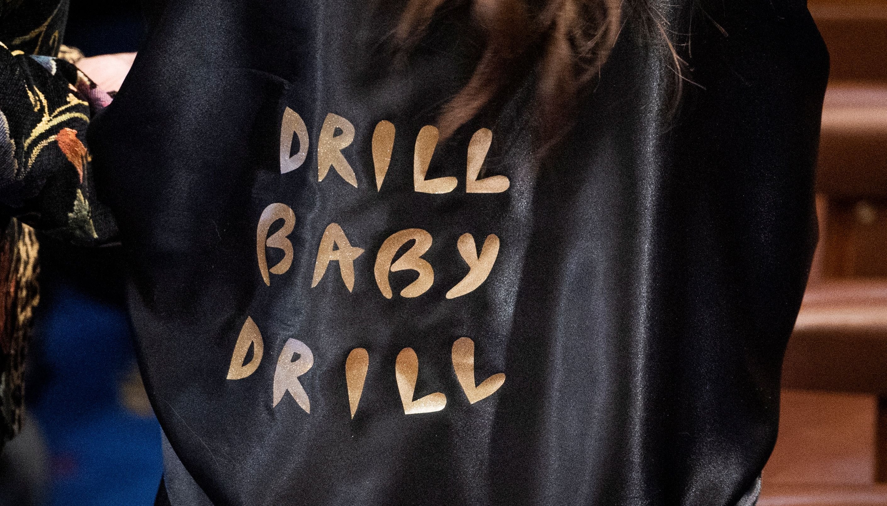 Republican Congresswoman from Colorado Lauren Boebert wears a message on the back of her shawl at U.S. President Joe Biden's State of the Union Address in the U.S. Capitol in Washington, DC, U.S., March 1. 2022. Jim Lo Scalzo/Pool via REUTERS
