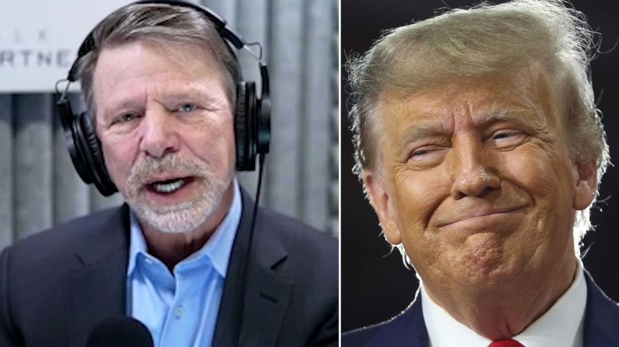 Republican strategist Adam Goodman (left) and former President Donald Trump (right)