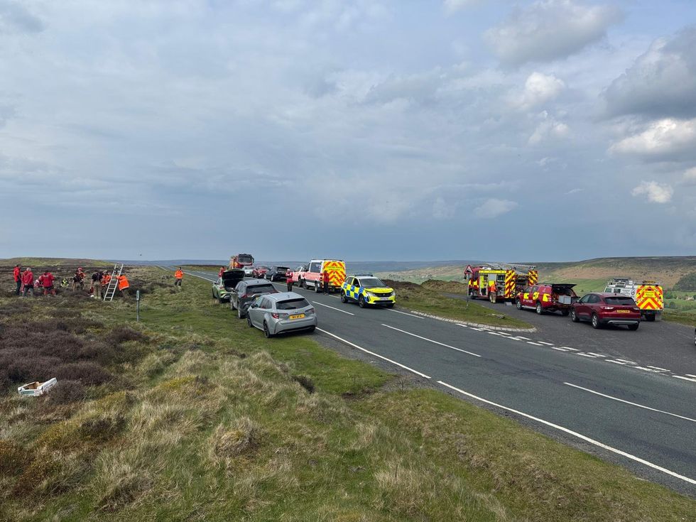 Rescue crews at the scene