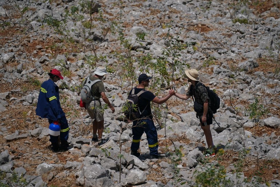 Rescue crews on Symi in search of Michael Mosley