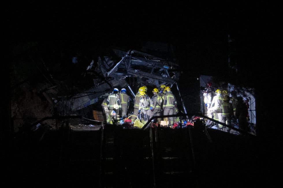 Rescue teams work at the scene of the incident on Tuesday night\u200b