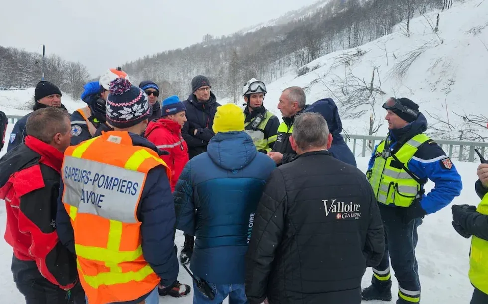 Rescuers at Valloire, France