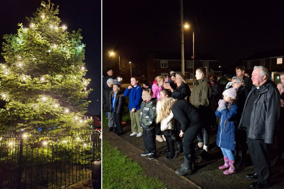 Residents turned out to see the lights switch-on