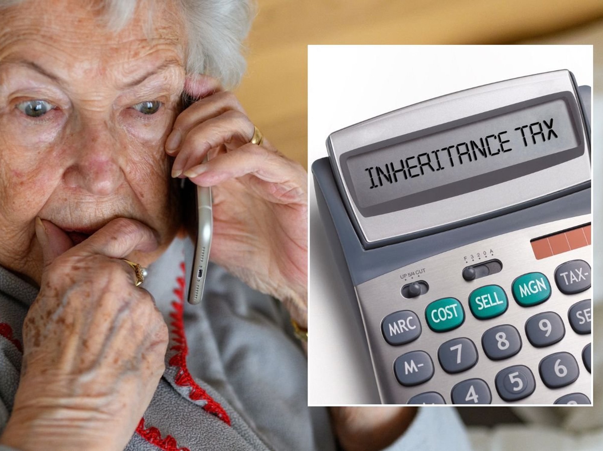 Retired woman and inheritance tax on calculator