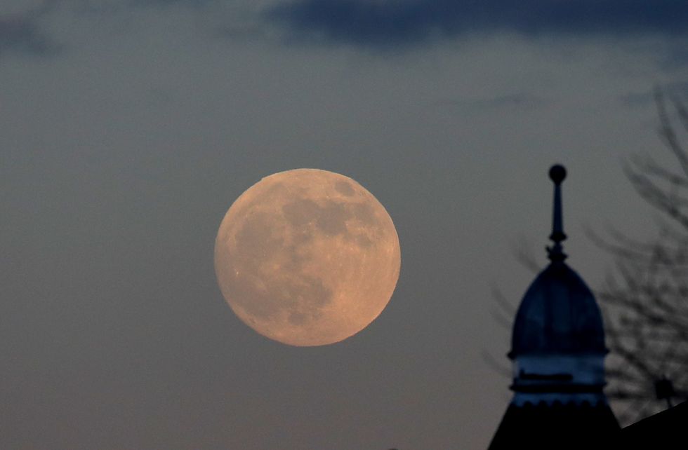 RETRANSMITTED CLARIFYING TERMINOLOGY A supermoon rising over Huddersfield.