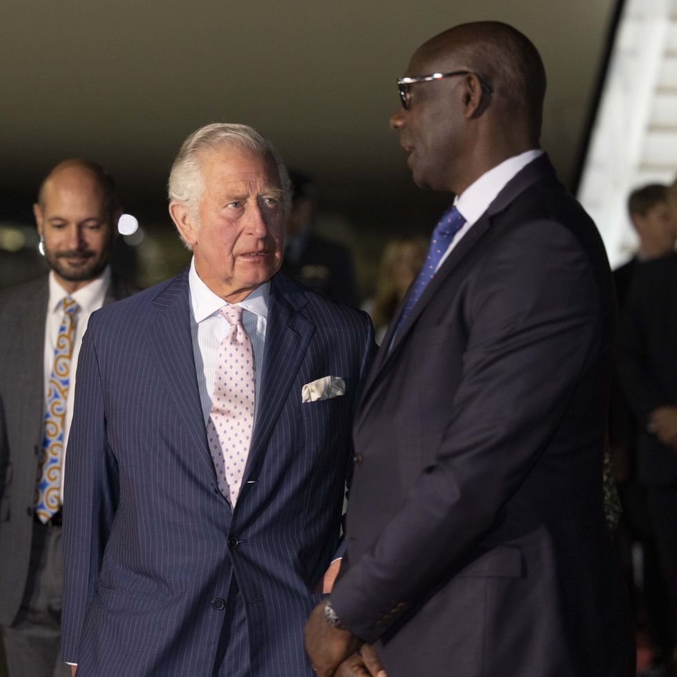 RETRANSMITTED CORRECTING JOB TITLE The Prince of Wales meets Rwanda's High Commissioner to the UK Johnston Busingye as he arrives at Kigali, Rwanda for his visit to the country and to attend the Commonwealth Heads of Government Meeting (CHOGM). Picture date: Tuesday June 21, 2022.
