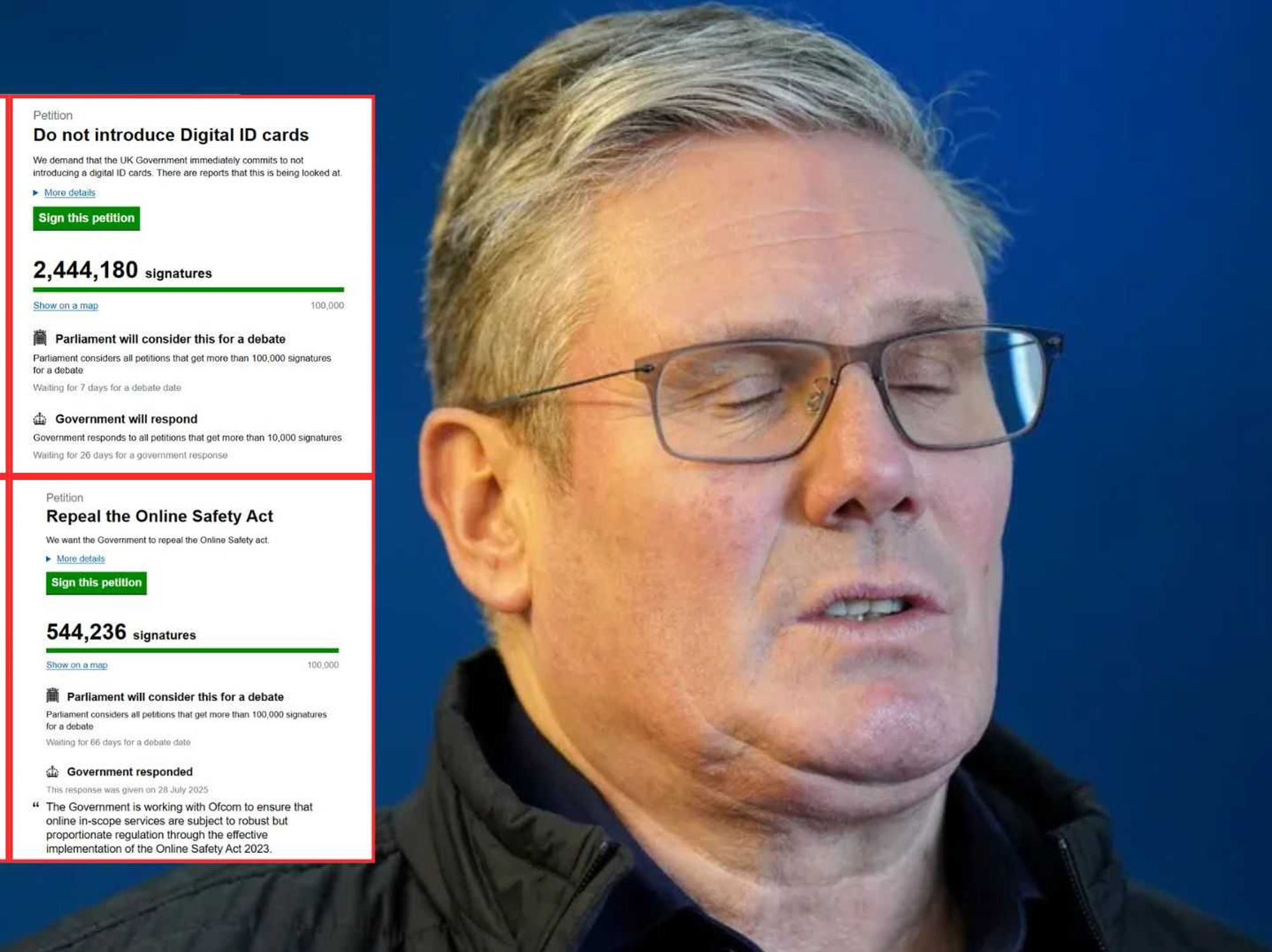 REVEALED: The eight petitions that could force Keir Starmer's weak hand as new poll threatens his...