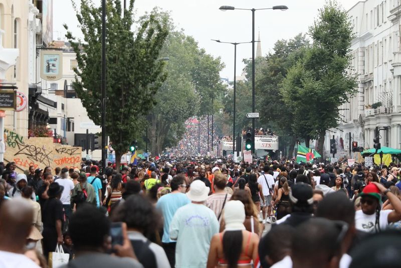 Revellers attend Notting Hill Carnival on August 26, 2024\u200b
