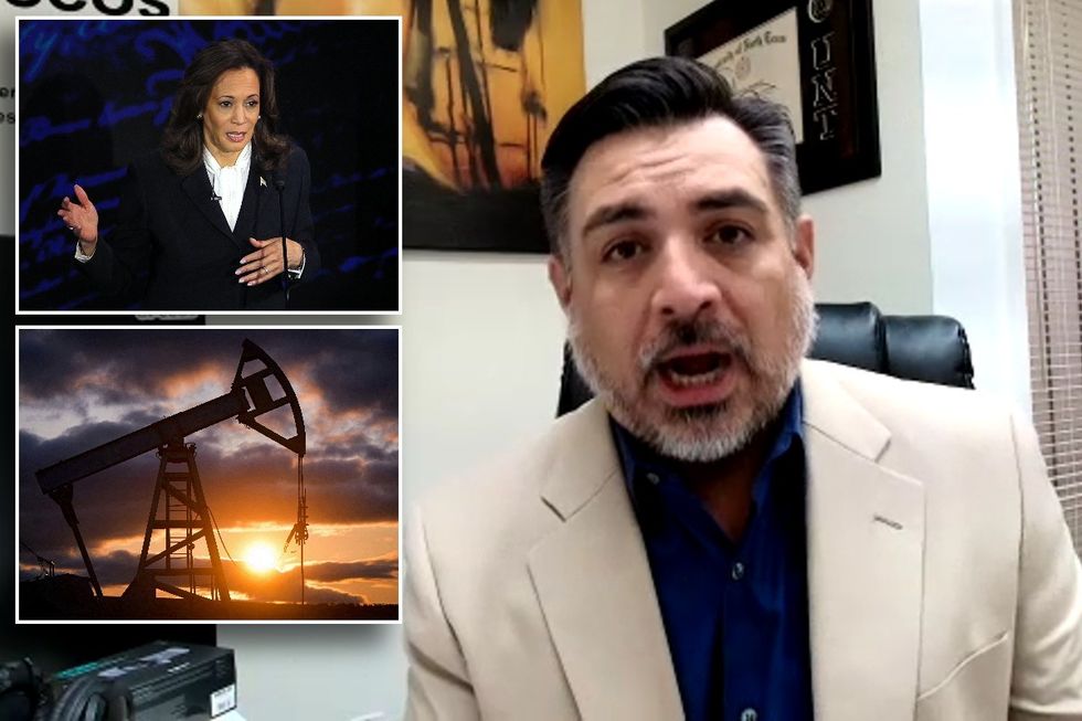 Rey Trevino, Kamala Harris and oil rig