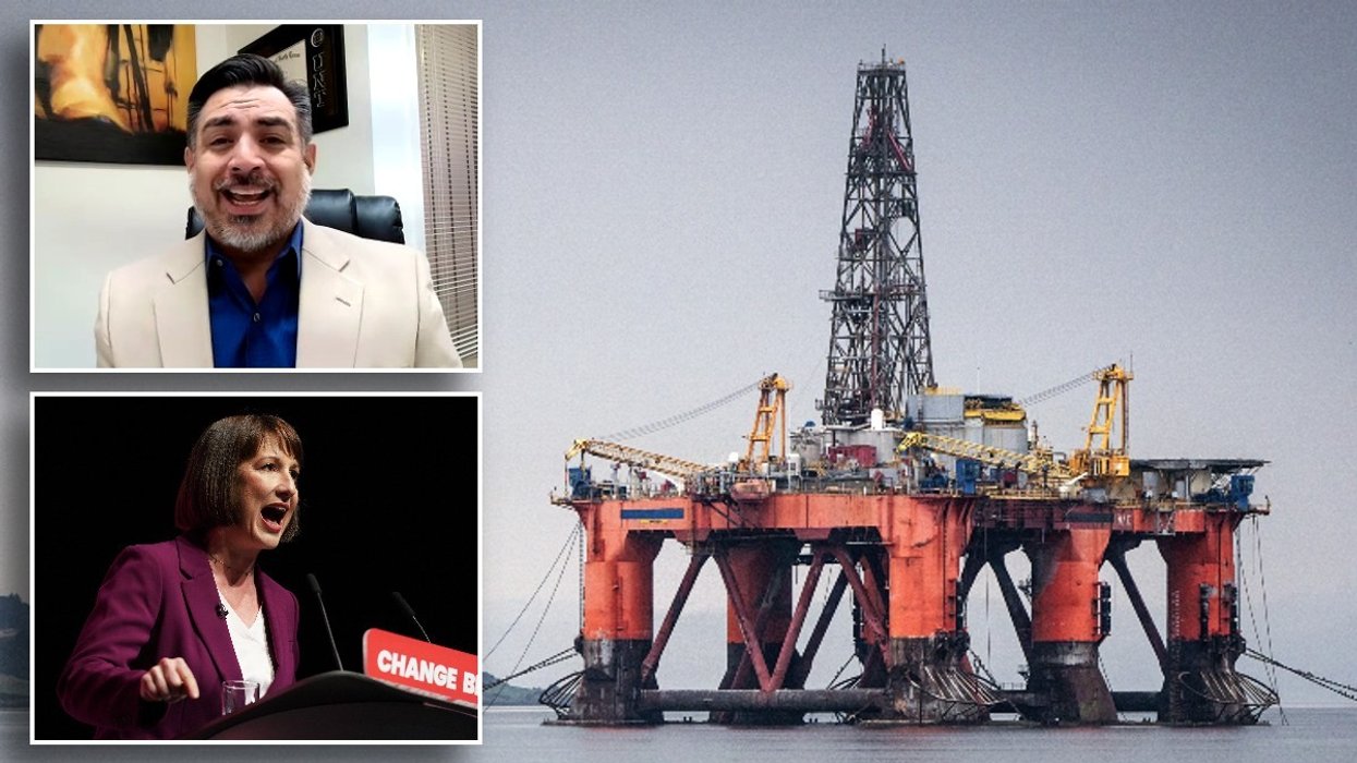 Rey Trevino, Rachel Reeves and North Sea oil rig