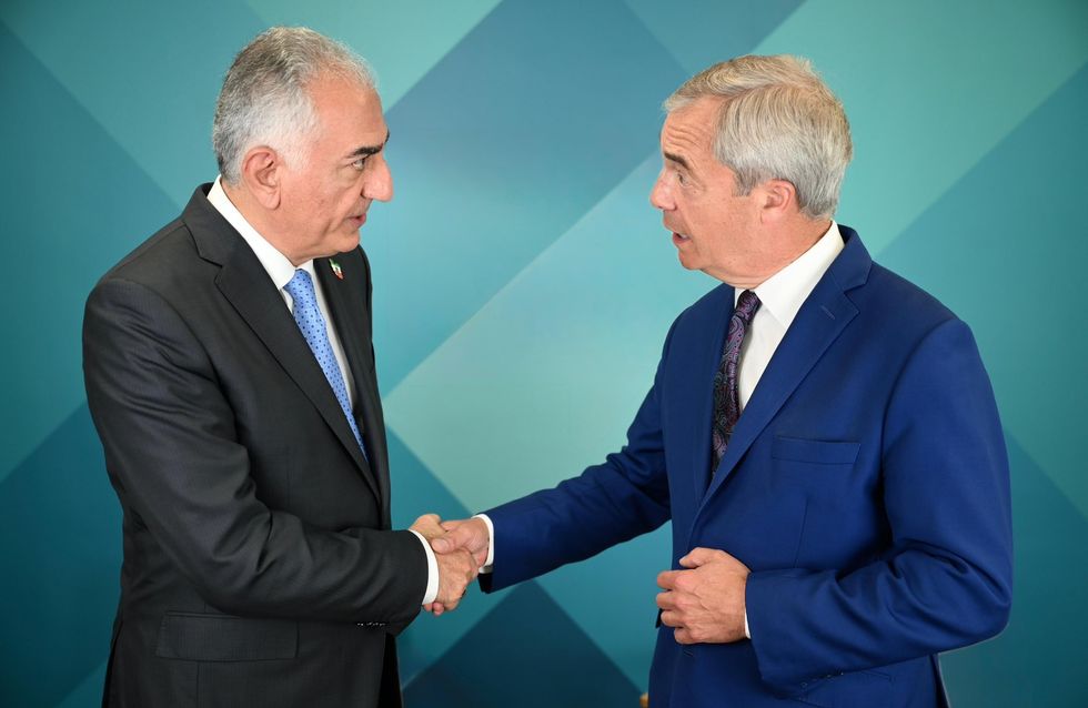 Reza Pahlavi and Nigel Farage