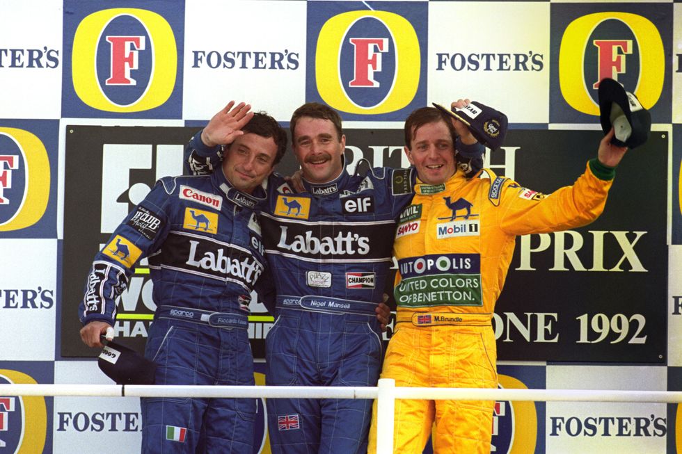 Ricardo Patrese, Nigel Mansell, Martin Brundle