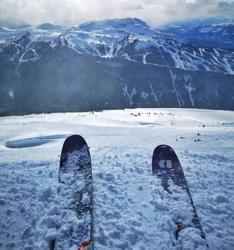 Rich Maw skiing in Banff, Alberta, Canada
