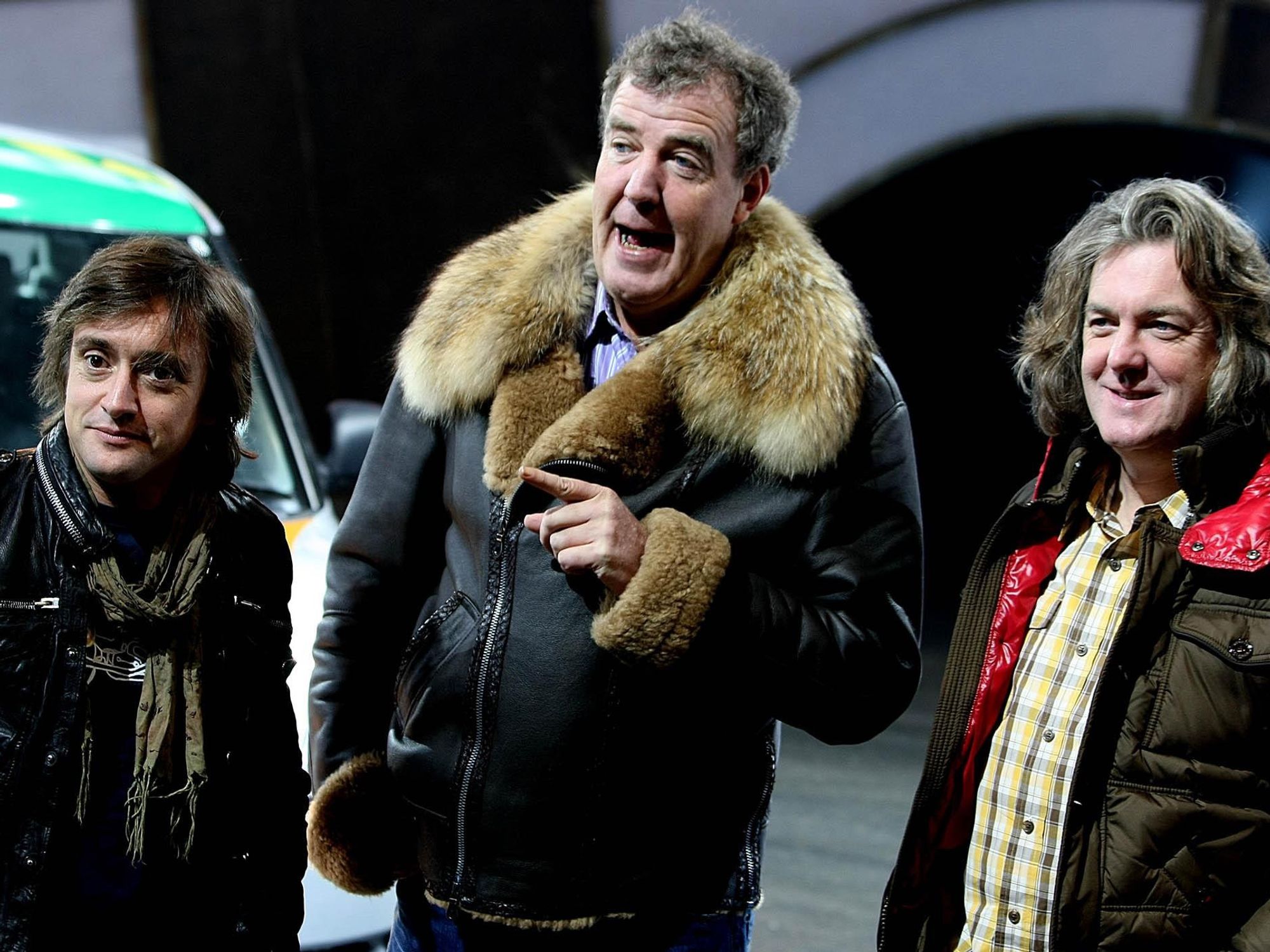 Richard Hammond, Jeremey Clarkson and James May from BBC television programme Top Gear