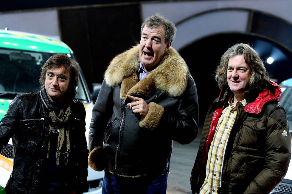 Richard Hammond, Jeremey Clarkson and James May from BBC television programme Top Gear