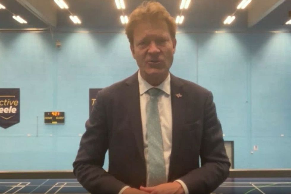 Richard Tice also defended Reform-run councils while visiting Keele University