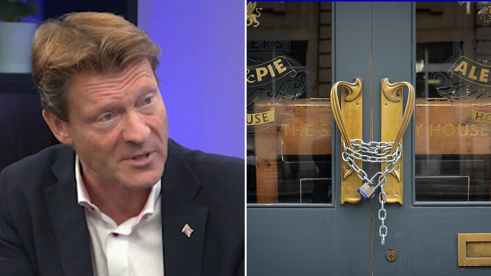 Richard Tice and a shut down pub