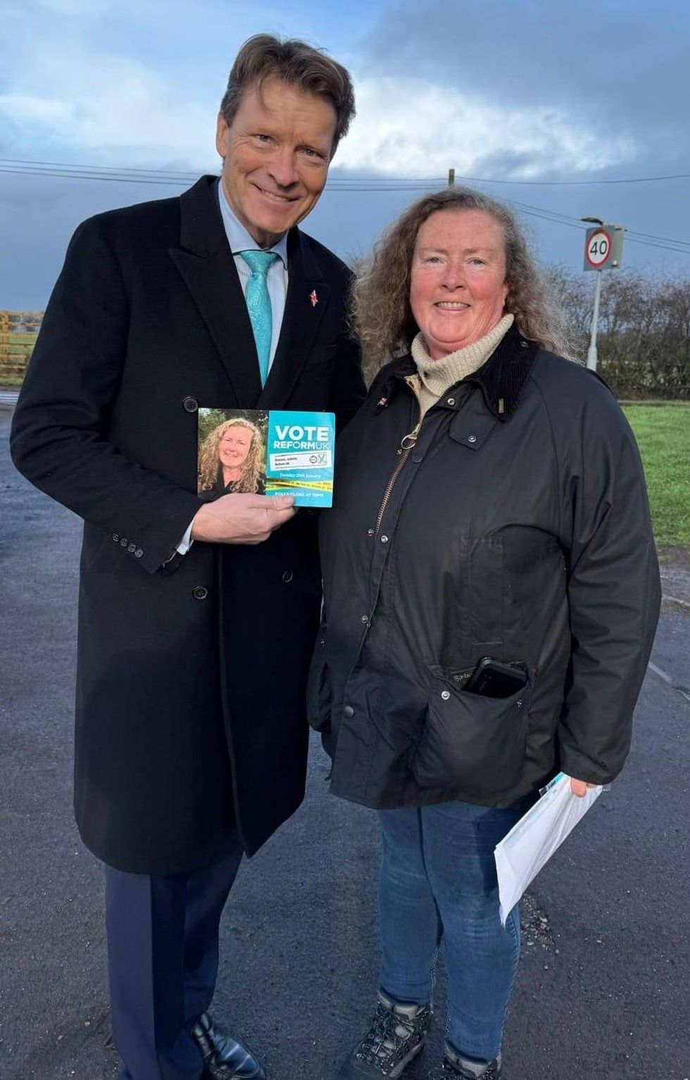 Richard Tice and u200bReform candidate Juliette Stevens