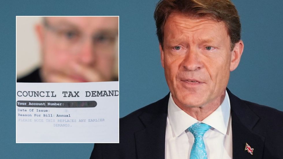 Richard Tice at event and council tax bill