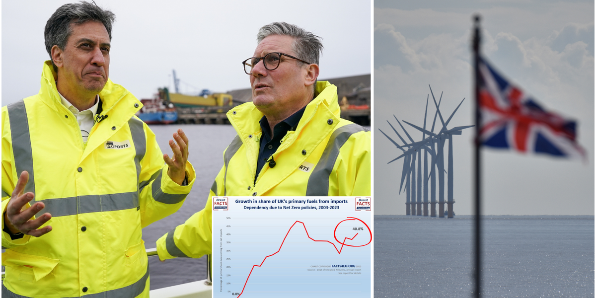 NextImg:REVEALED: UK’s mind-blowing reliance on foreign energy imports - folly of Ed Miliband’s net zero crusade LAID BARE by ‘key’ stat