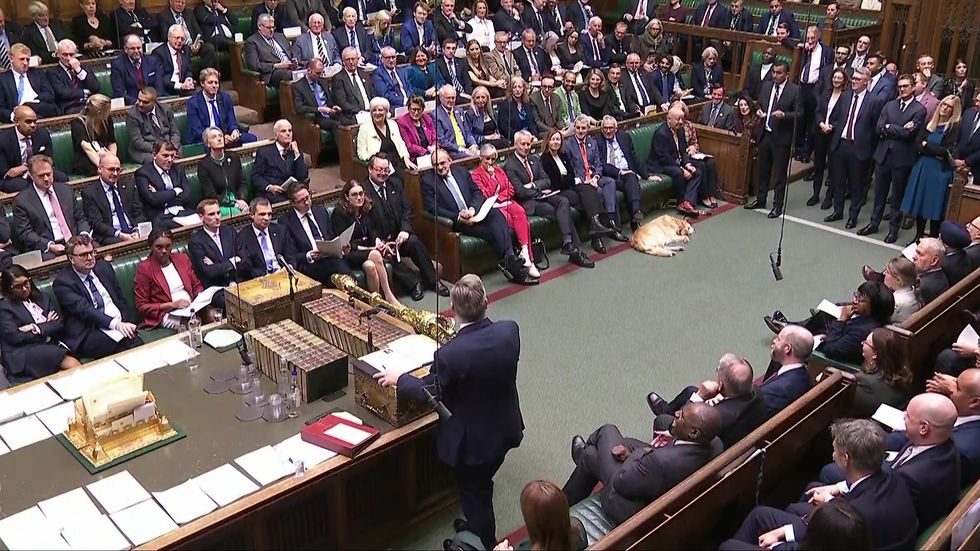 Richard Tice, Lee Anderson, Sarah Pochin and Danny Kruger attended PMQs in the chamber