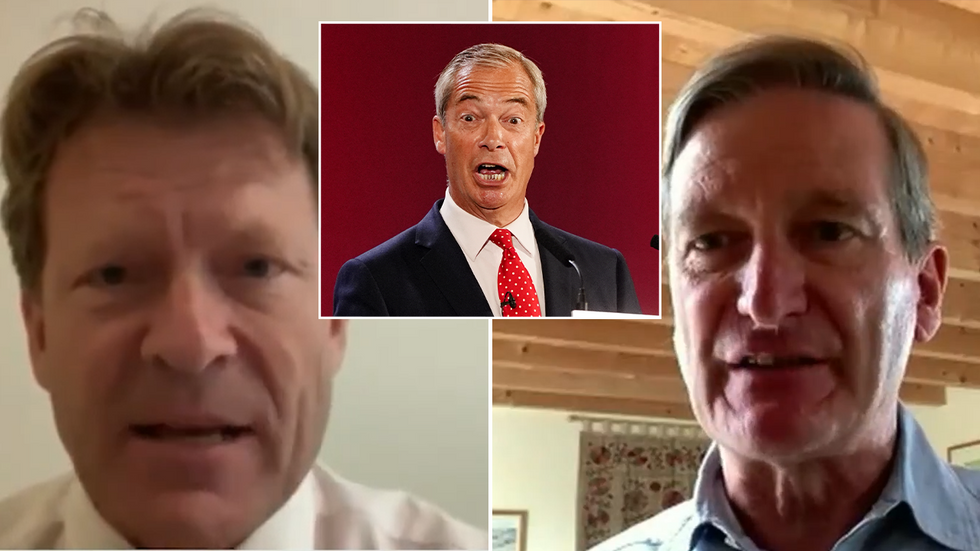 Richard Tice, Nigel Farage and Dominic Grieve