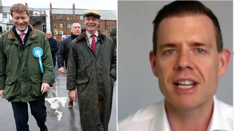 Richard Tice, Nigel Farage and Matt Goodwin