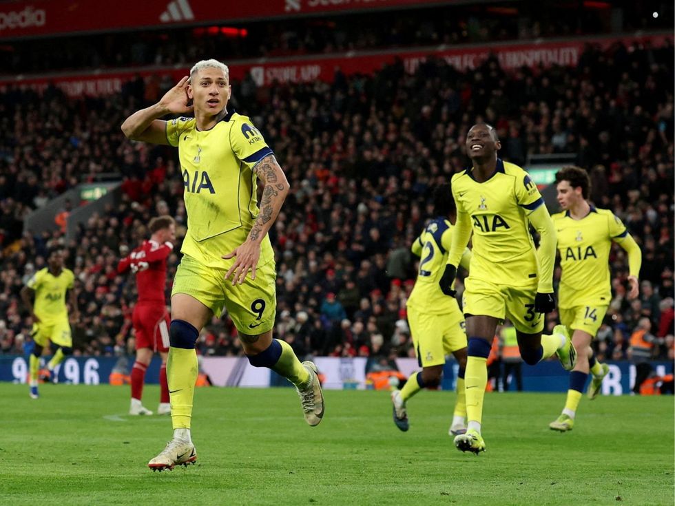 Richarlison scored at the death as Tottenham nabbed a draw against Liverpool at Anfield