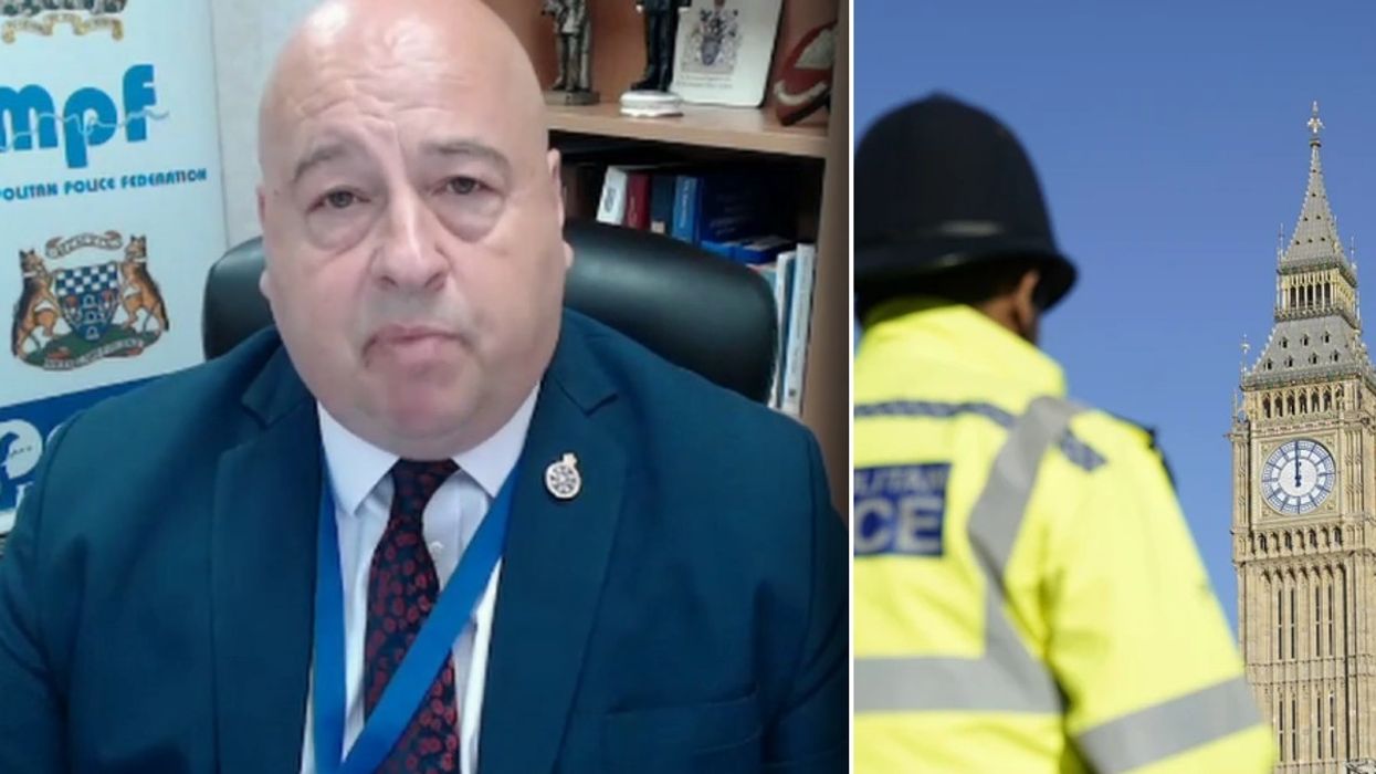 Rick Prior and Police officer in London