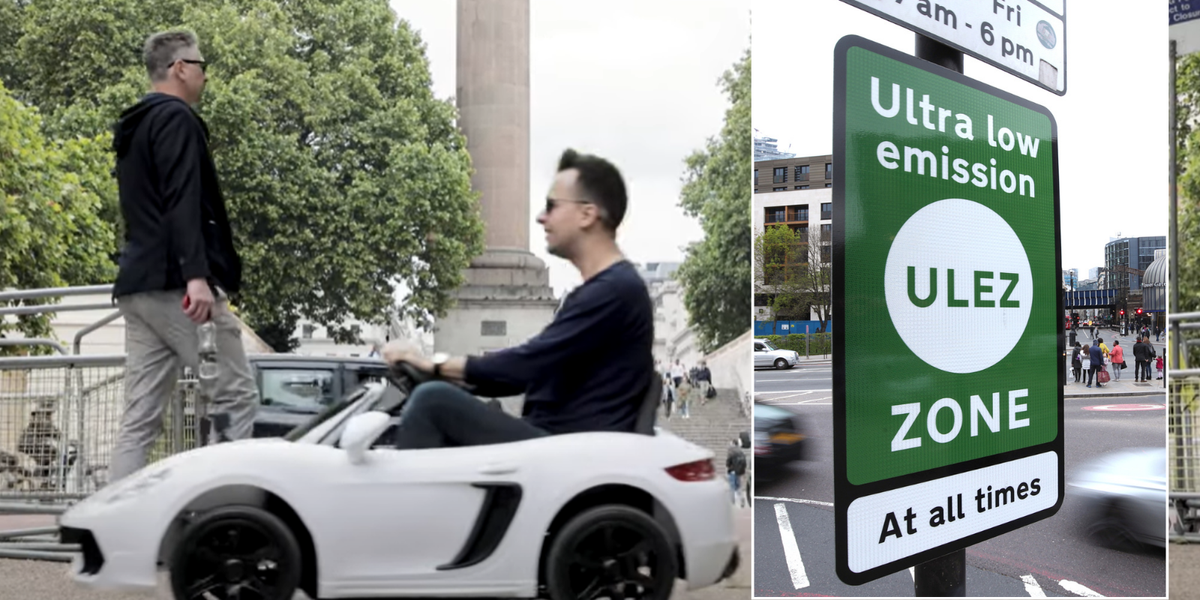 NextImg:Ulez charge mocked by YouTuber in hilarious stunt across London
