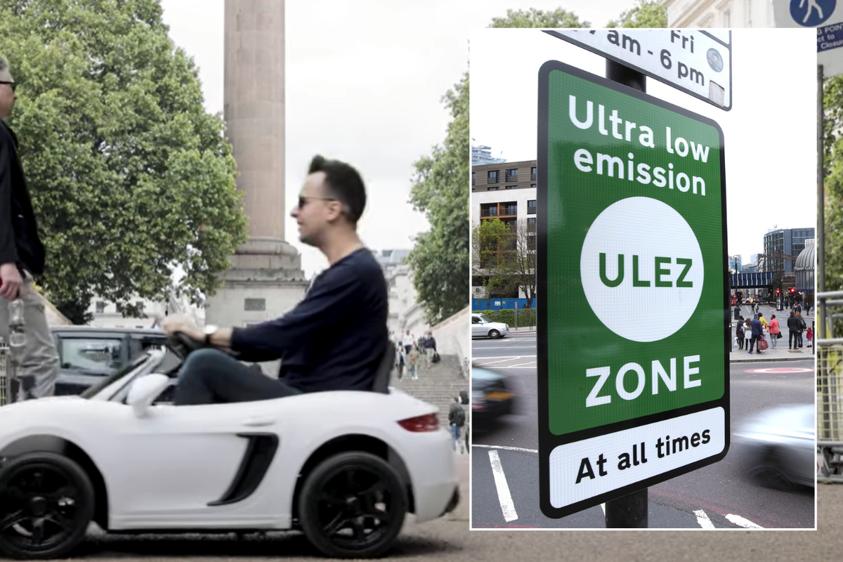 Rickard driving through London/Ulez sign