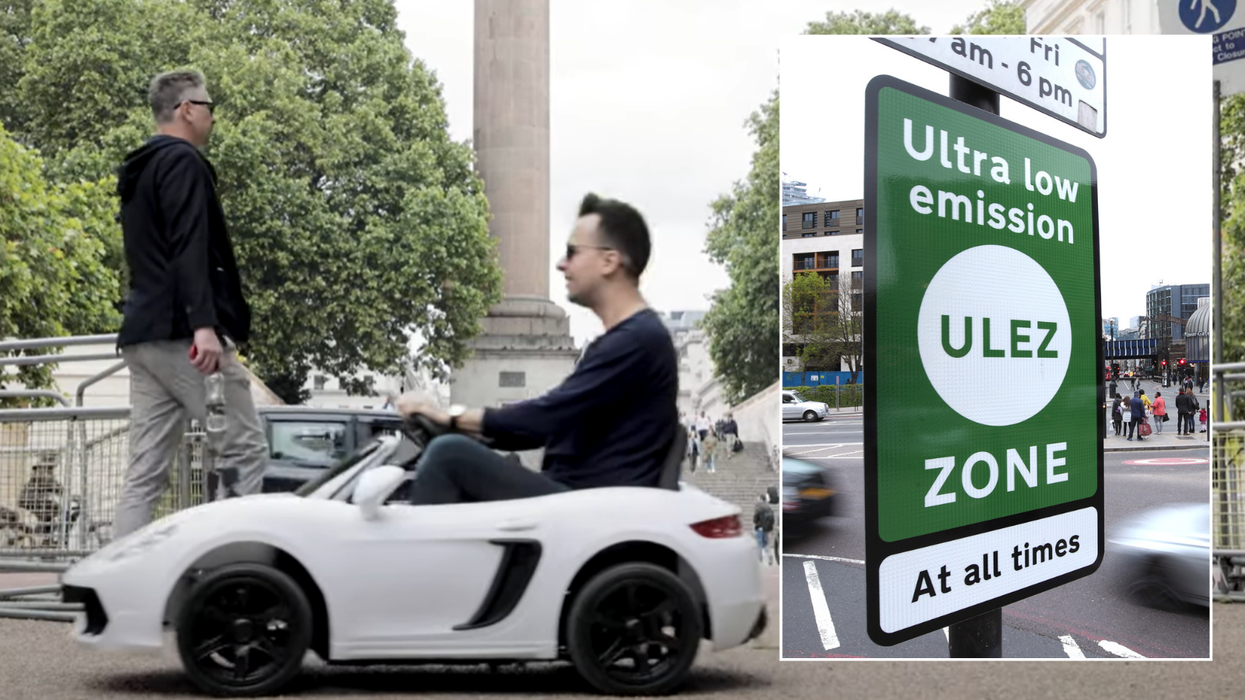 Rickard driving through London/Ulez sign
