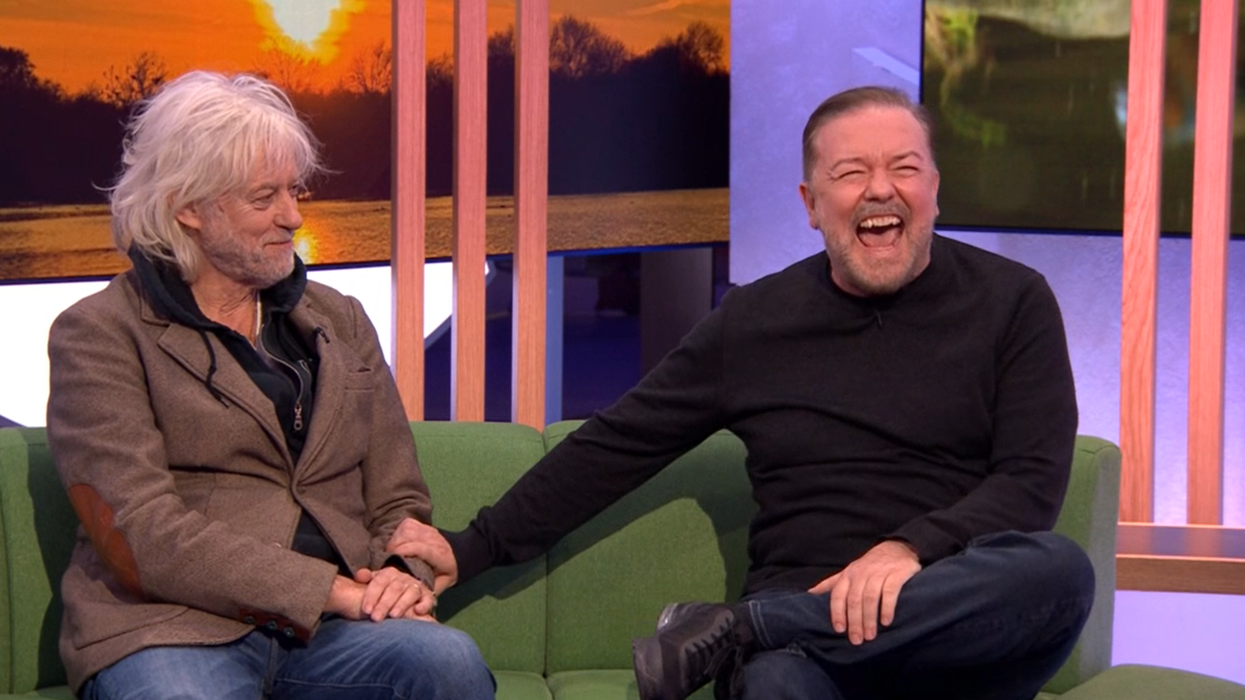 Ricky Gervais and Bob Geldof