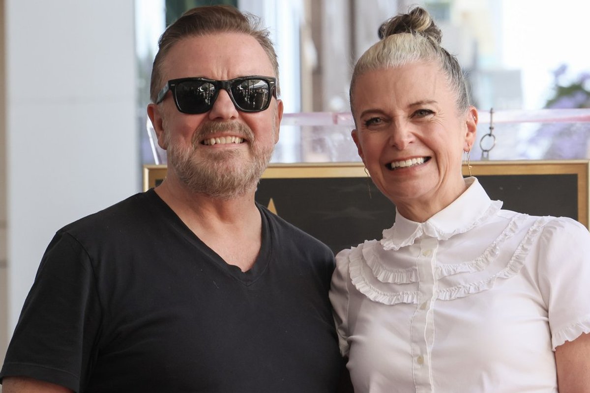 Ricky Gervais and Jane Fallon