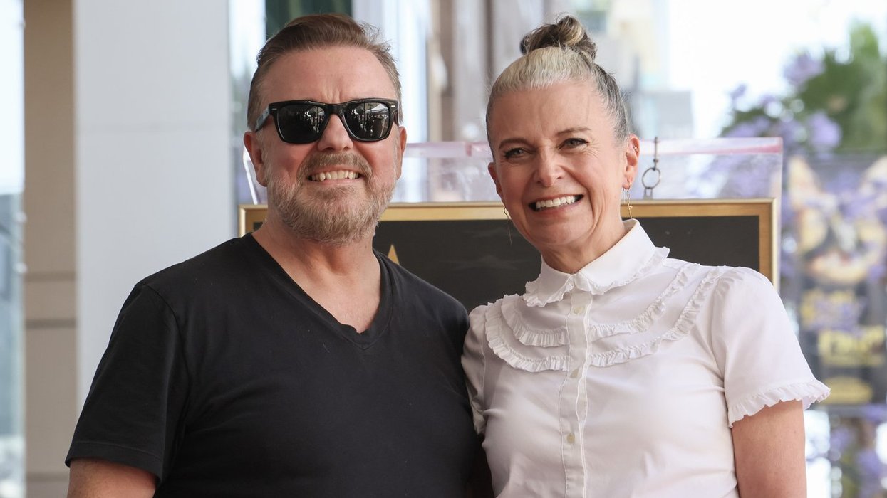 Ricky Gervais and Jane Fallon
