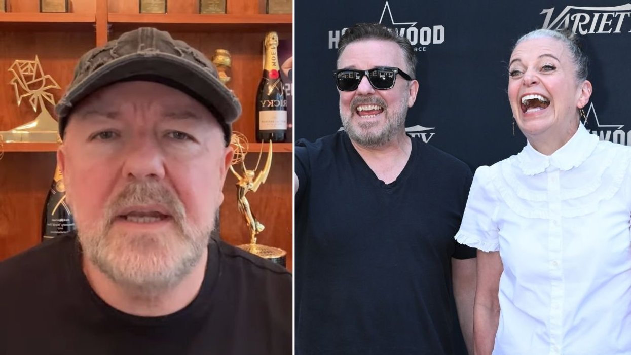 Ricky Gervais and Jane Fallon