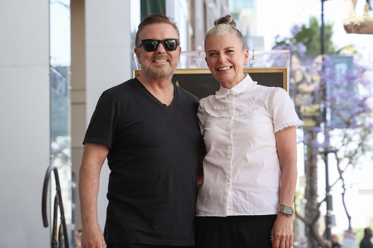 Ricky Gervais and Jane Fallon