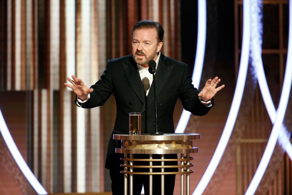 Ricky Gervais at Golden Globes