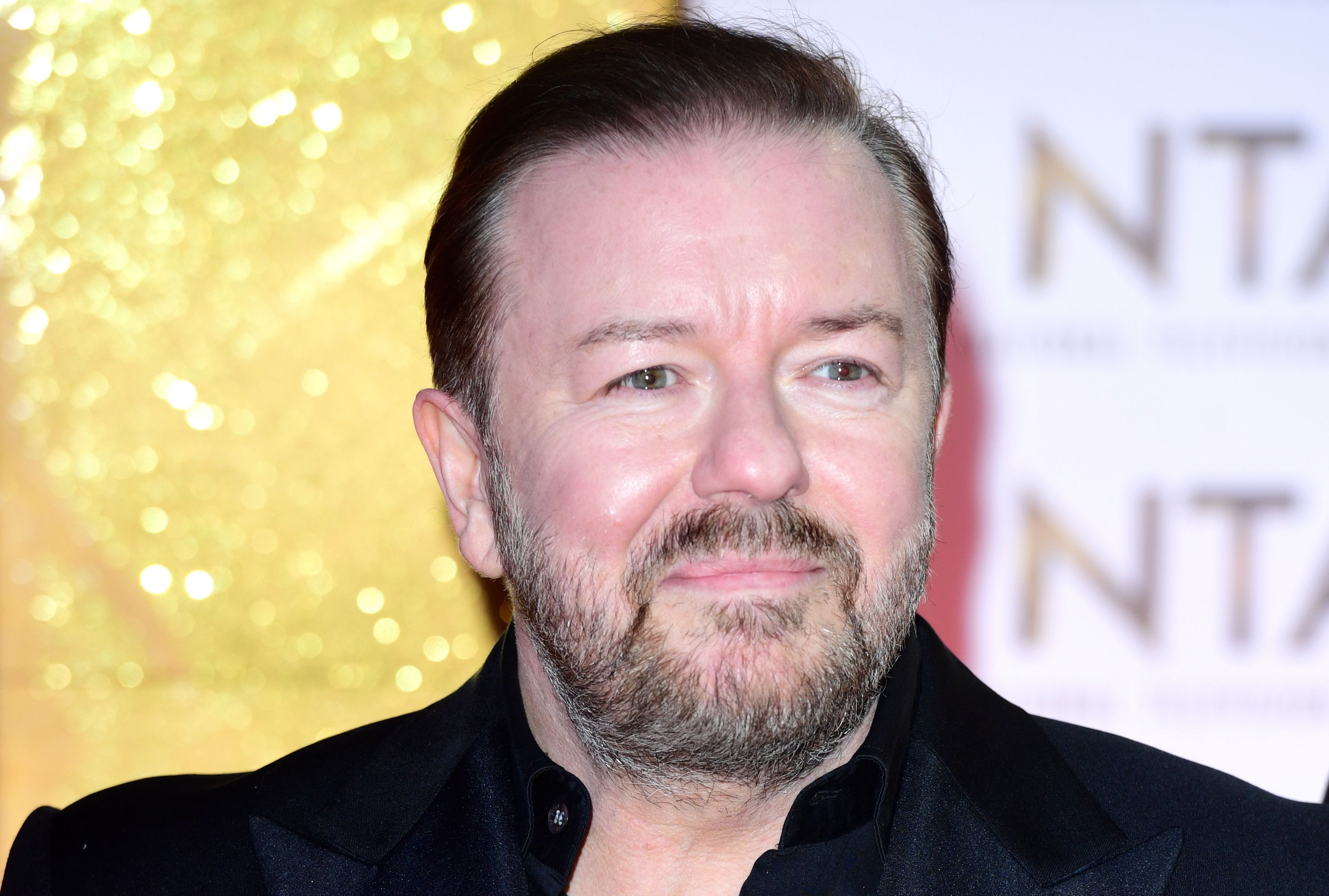 Ricky Gervais during the National Television Awards at London's O2 Arena.