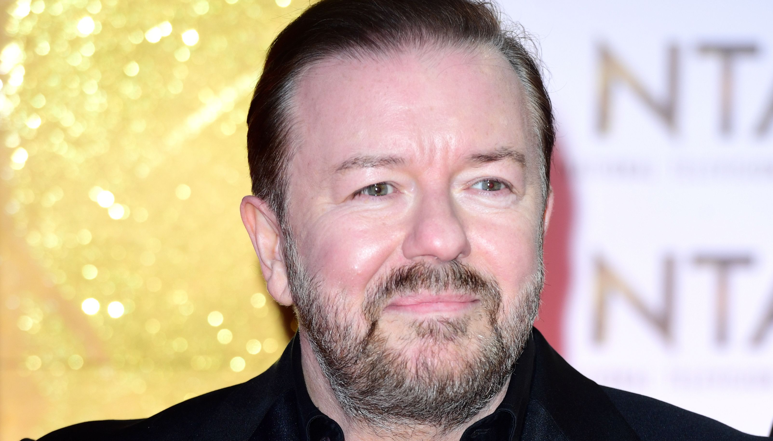 Ricky Gervais during the National Television Awards at London's O2 Arena.