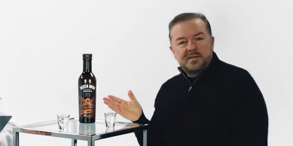 NextImg:Ricky Gervais branded 'genius' as he releases 'worst advert ever' to promote own drinks brand
