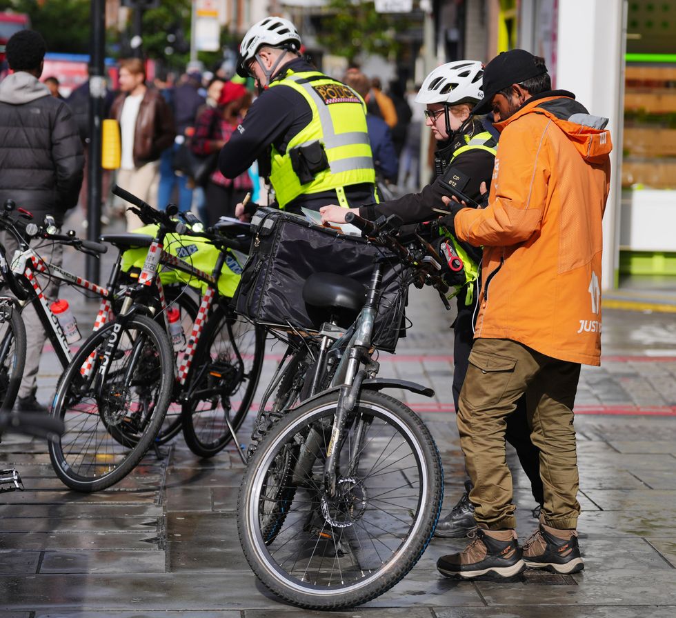 Rider stopped by police