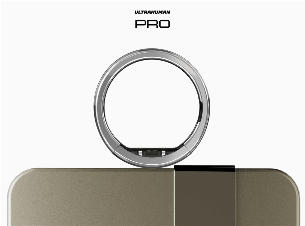 Ring Pro on top of charging case