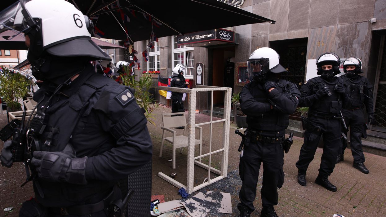 Riot police in Gelsenkirchen