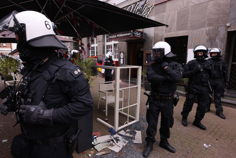 Riot police in Gelsenkirchen