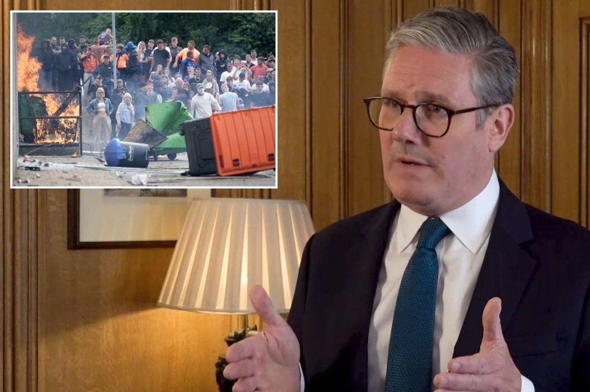 Rioters and Keir Starmer